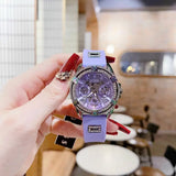Guess Queen Quartz Purple Dial Purple Silicone Strap Watch For Women - GW0536L4 Buy Now By Guess