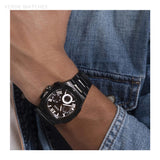 Guess Headliner Multifunction Black Dial Black Steel Strap Watch For Men - GW0572G3 Buy Now By Guess