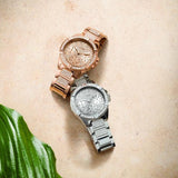 Guess Frontier Diamonds Rose Gold Dial Rose Gold Steel Strap Watch For Women - W1156L3 Buy Now By Guess