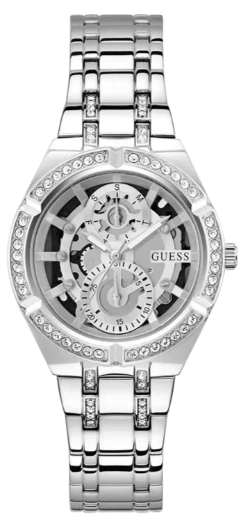 Guess Allara Quartz Silver Dial Silver Steel Strap Watch For Women - GW0604L1 Buy Now By Guess