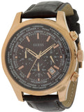 Guess Pursuit Chronograph Brown Dial Brown Leather Strap Watch for Men - W0500G3 Buy Now By Guess