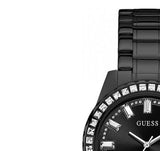 Guess Sparkler Diamonds Black Dial Black Steel Strap Watch for Women - GW0111L4 Buy Now By Guess