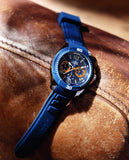 Guess Trade Blue Dial Blue Silicone Strap Watch for Men - W0967G2 Buy Now By Guess