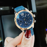 Guess Marina Chronograph Blue Dial Blue Denim Strap Watch For Women - W1057L1 Buy Now By Guess