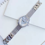 Guess Tri Glitz Quartz Silver Dial Silver Mesh Bracelet Watch For Women - W1142L1 Buy Now By Guess