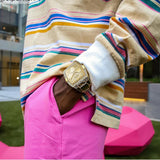 Guess Phoenix Multifunction Crystals Gold Dial Gold Steel Strap Watch For Men - GW0094G2 Buy Now By Guess