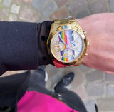 Guess Eclipse Multifunction Gold Dial Gold Steel Strap Watch for Women - GW0433L1 Buy Now By Guess