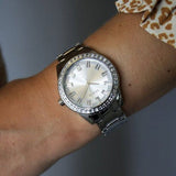 Guess Sparkler Diamonds Silver Dial Silver Steel Strap Watch for Women - GW0111L1 Buy Now By Guess