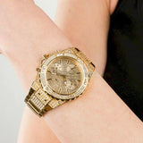 Guess Madison Diamonds Gold Dial Gold Steel Strap Watch for Women - W0637L2 Buy Now By Guess