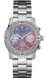 Guess Confetti Multicolored Dial Silver Steel Strap Watch For Women - W0774L1 Buy Now By Guess