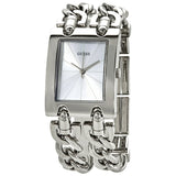 Guess Mod Heavy Metal Silver Dial Silver Steel Strap Watch For Women - W1117L1 Buy Now By Guess