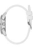 Guess Confetti Crystal Black Dial White Silicone Strap Watch For Women - W1098L1 Buy Now By Guess