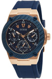 Guess Zena Blue Dial Blue Silicone Strap Watch For Women - W1049L2 Buy Now By Guess