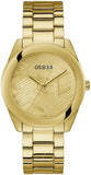 Guess Cubed Analog Gold Dial Gold Steel Strap Watch For Women - GW0606L2 Buy Now By Guess