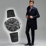 Guess Wafer Analog Black Dial Black Leather Strap Watch For Men - W70016G1 Buy Now By Guess