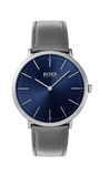 Hugo Boss Horizon Blue Dial Grey Leather Strap Watch for Men - 1513539 Buy Now By Hugo Boss