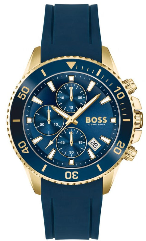 Hugo Boss Admiral Blue Dial Blue Rubber SIlicon Strap Watch for Men - 1513965 Buy Now By Hugo Boss
