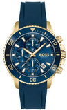 Hugo Boss Admiral Blue Dial Blue Rubber SIlicon Strap Watch for Men - 1513965 Buy Now By Hugo Boss