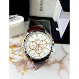 Hugo Boss Driver Quartz Silver Dial Brown Leather Strap Watch For Men - HB1512881 Buy Now By Hugo Boss