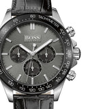 Hugo Boss Ikon Grey Dial Black Leather Strap Watch for Men - 1513177 Buy Now By Hugo Boss