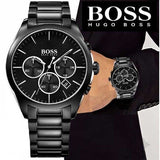 Hugo Boss Onyx Black Dial Black Steel Strap Watch for Men - 1513365 Buy Now By Hugo Boss