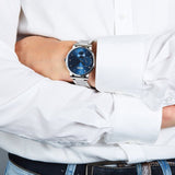 Hugo Boss Oxygen Chronograph Blue Dial Silver Steel Strap Watch for Men - 1513597 Buy Now By Hugo Boss