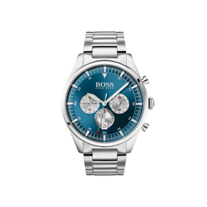 Hugo Boss Pioneer Blue Dial Silver Steel Strap Watch for Men - 1513713 Buy Now By Hugo Boss