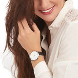 Fossil Jacqueline Quartz White Dial Black Leather Strap Watch for Women - ES3972 Buy Now By Fossil