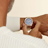 Maserati Stile Chronograph Blue Dial Rose Gold Two Tone Strap Watch For Men - R8873642002 Buy Now By Maserati