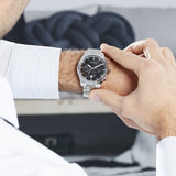 Hugo Boss Pioneer Black Dial Silver Steel Strap Watch for Men - 1513712 Buy Now By Hugo Boss