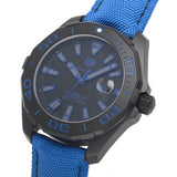 Tag Heuer Aquaracer Calibre 5 Automatic Titanium Blue Dial Blue Nylon Strap Watch for Gents - WAY208B.FC6382 Buy Now By Tag Heuer