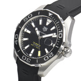 Tag Heuer Aquaracer Calibre 5 Automatic Black Dial Black Rubber Strap Watch for Men - WAY201A.FT6142 Buy Now By Tag Heuer
