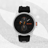 Hugo Boss Detroit Sport Quartz Black Dial Black Rubber Strap Watch for Men - 1550006 Buy Now By Hugo Boss