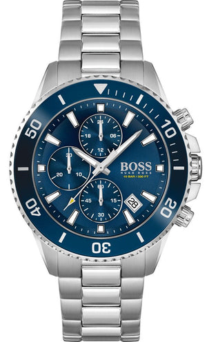 Hugo Boss Admiral Blue Dial Silver Steel Strap Watch for Men - 1513907 Buy Now By Hugo Boss