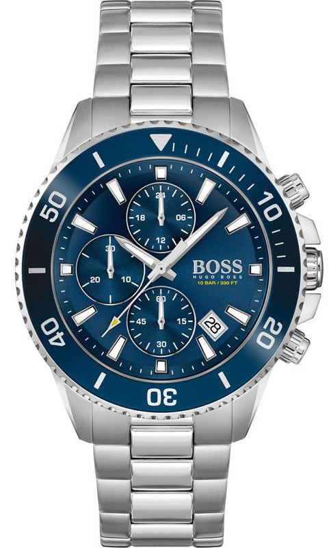 Hugo Boss Admiral Blue Dial Silver Steel Strap Watch for Men - 1513907 Buy Now By Hugo Boss