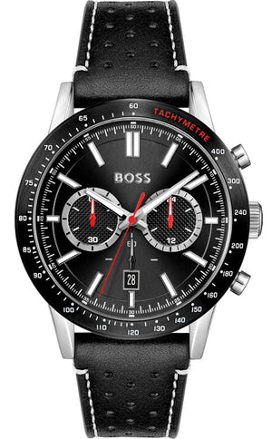 Hugo Boss Allure Black Dial Black Leather Strap Watch for Men - 1513920 Buy Now By Hugo Boss
