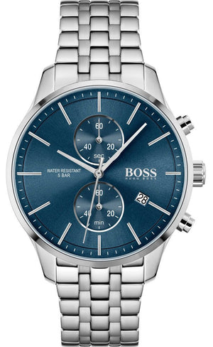 Hugo Boss Associate Blue Dial Silver Steel Strap Watch for Men - 1513839 Buy Now By Hugo Boss