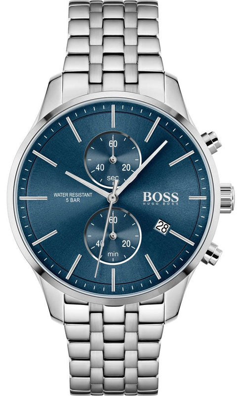 Hugo Boss Associate Blue Dial Silver Steel Strap Watch for Men - 1513839 Buy Now By Hugo Boss