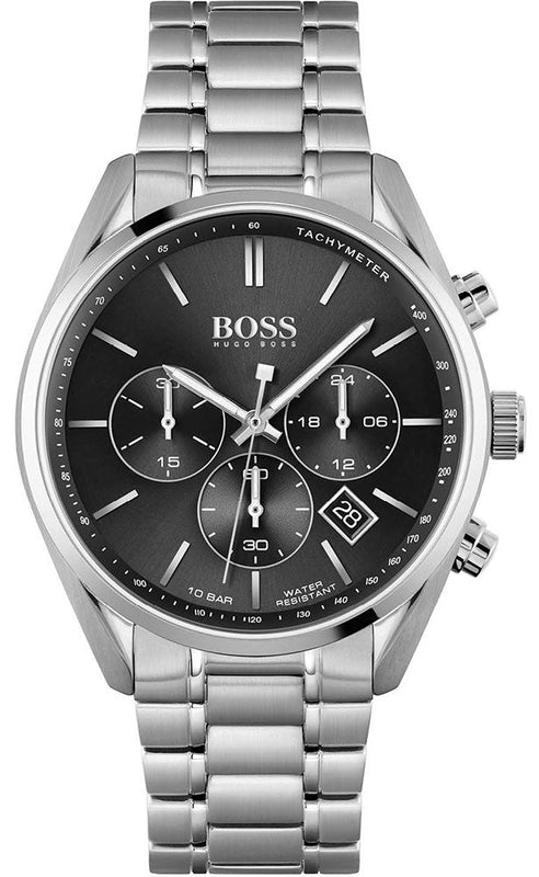 Hugo Boss Champion Black Dial Silver Steel Strap Watch for Men - 1513871 Buy Now By Hugo Boss