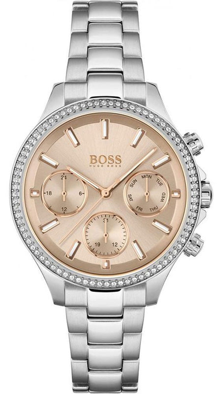 Hugo Boss Hera Rose Pink Dial Silver Steel Strap Watch for Women - 1502565 Buy Now By Hugo Boss