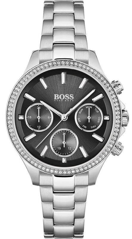 Hugo Boss Hera Black Dial Silver Steel Strap Watch for Women - 1502593 Buy Now By Hugo Boss