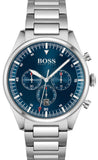 Hugo Boss Pioneer Blue Dial Silver Steel Strap Watch for Men - 1513867 Buy Now By Hugo Boss