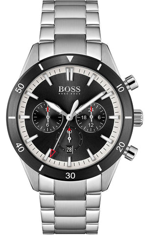 Hugo Boss Santiago Black Dial Silver Steel Strap Watch for Men - 1513862 Buy Now By Hugo Boss