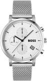 Hugo Boss Skymaster White Dial Silver Mesh Bracelet Watch for Men - 1513933 Buy Now By Hugo Boss