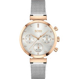 Hugo Boss Flawless Silver Dial Silver Mesh Bracelet Watch for Women -1502551 Buy Now By Hugo Boss