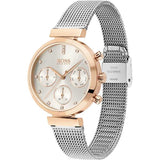 Hugo Boss Flawless Silver Dial Silver Mesh Bracelet Watch for Women -1502551 Buy Now By Hugo Boss