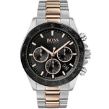Hugo Boss Here Chronograph Black Dial Two Tone Steel Strap Watch for Men - 1513757 Buy Now By Hugo Boss