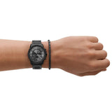 Armani Exchange Chronograph Black Dial Black Steel Strap Watch For Men - AX7140 Buy Now By Armani Exchange