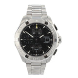 Tag Heuer Aquaracer Automatic Chronograph Black Dial Silver Steel Strap Watch for Men - CAY2110.BA0927 Buy Now By Tag Heuer