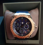 Guess Legacy Analog Blue Dial Blue Denim Strap Watch for Men - W1058G1 Buy Now By Guess